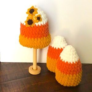 Crochet Candy Corn Tree and Candy Corns